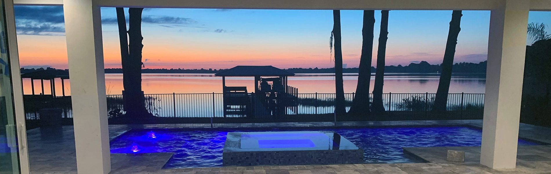 Sunset at 3820 Gaines Rd, Winter Haven, FL - Blue Sun Realty - Lake Eloise Lake House